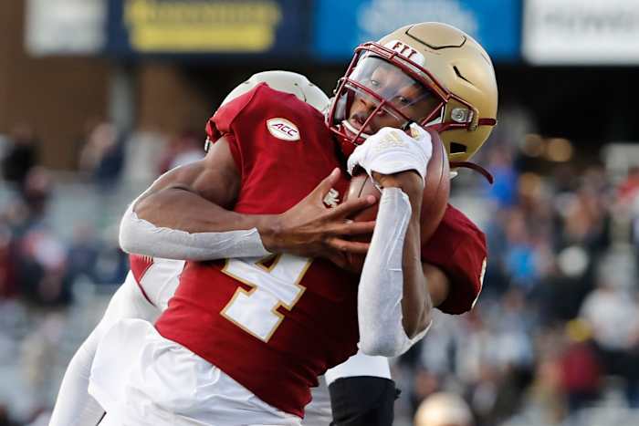 Boston College receiver Zay Flowers was drafted by the Ravens.